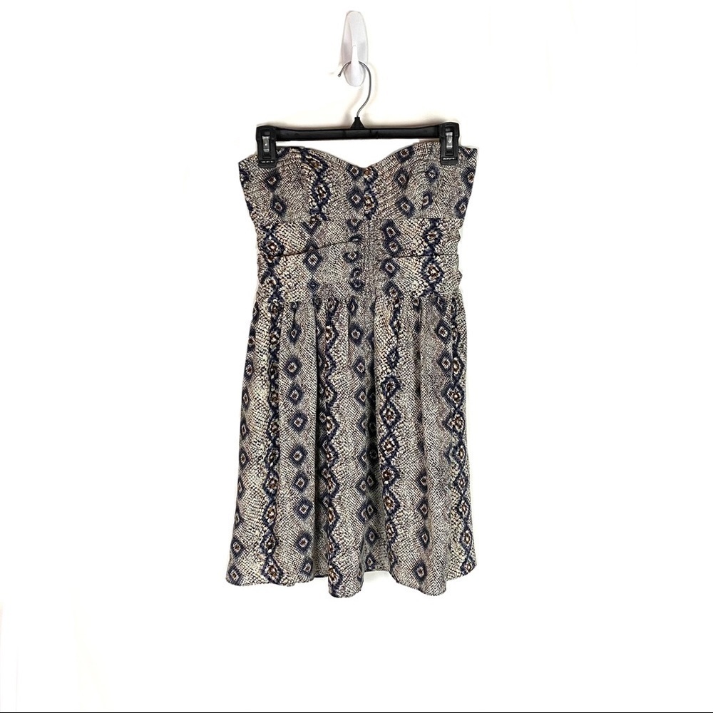 PARKER Strapless Animal Snakes Print Miniβ Dress size medium